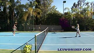 Sarah Vandella feels seduction in hot tub with lesbian teen