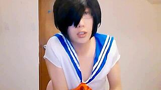 Alicexiao turns me on with solo shemale webcam action