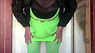 freshly squeezed juice from shy bisexual crossdressing solo in homemade setting