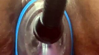 i use the pumping machine on my swollen pussy