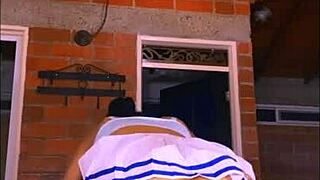 Latina student feels dreamy with sensual voice