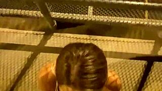 wife fucks on the bridge in public while getting watched.