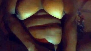 ebony milf pleasures herself with tail in ass