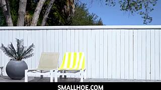 smallhoe - young petite teen squirting for neighbor