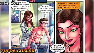In episode 1 of The Nerd Eater, Geeky girl gets it on with the doctor and secretary at the same time