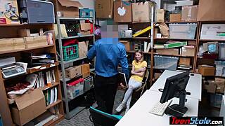 Crying Russian Teen 18+ Thief with Small Tits Punish Fucked