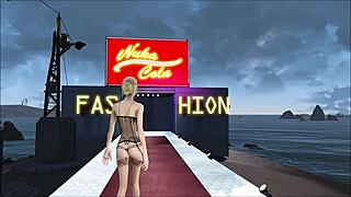 辐射4大奶时尚辣妹Sky