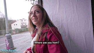 Spanish punk babe Venom Evil gets fucked doggystyle in public.