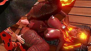 Futa Halloween Special with Monster Cock and Big Tits in Wild Fucking Scene. Huge Ass and Boobs Take Center Stage.