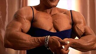 Muscular women with massive biceps dominate the scene, showcasing raw power and femdom control in every flex.