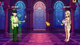 in princess sophia hentai, the bratty princess strips naked in the game