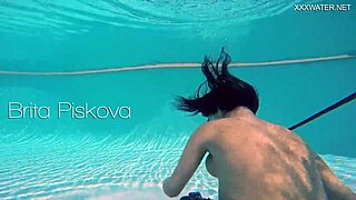 brita piskova, uh, touchin herself underwater in pool... so hot