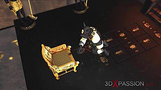 anubis fucks young egyptian slave with monster cock in temple