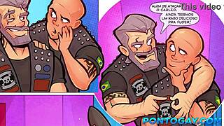 Hey, watch this young guy take two rods in wild gay action!