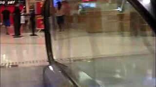 Milly Lascy Walking with Vibrator in Shopping Mall!