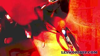 Big tits Bridgette B licks and toys Latina ass roughly