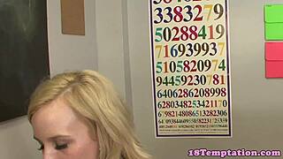 Stepsister jerks and sucks cock in classroom roleplay reality