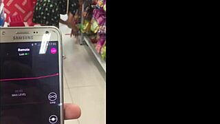 Milly Lascy Walking with Vibrator in Shopping Mall!