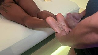 Petite Latina Receives Intense Cumshot On Tits