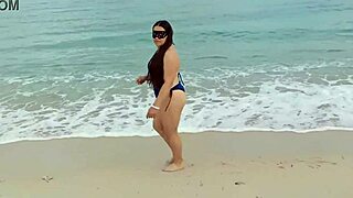 Latina Wife Slut Walks Beach, Hooks Up for Raw Sex