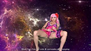 teen cosplays scathach, pussy dripping from wild masturbation 😍