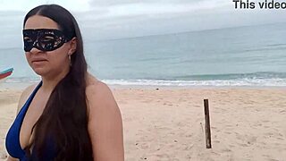 Latina Wife Slut Walks Beach, Hooks Up for Raw Sex