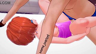 Gwen from Ben10 bent over in bikini for intense doggystyle parody fuck on bed