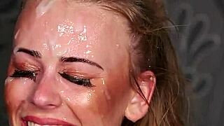 Flirty Bombshell Swallows Sperm Load Boldly