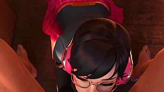 Schoolgirl D.Va, wanna suck cock and take a facial?