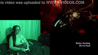 Naked Brunette BBW Plays Deadspace Part 9 With Big Natural Tits