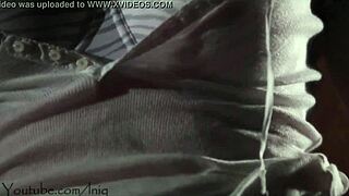 European babe strips clothes off