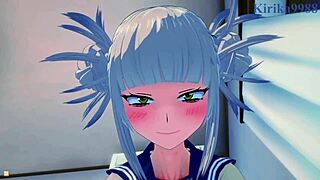 himiko toga and mirko have intense sex with big tits