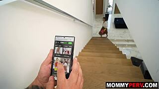 Stepmother with big ass gives a blowjob to her stepson to motivate him.