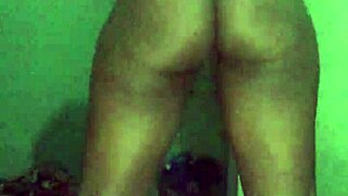 Neighbor Watches Tight Ass Striptease With Fingering And Anal Teasing