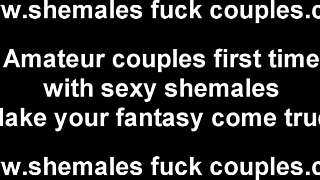 Tranny Girls Show Off Hot Anal and Blowjob Skills in Wild Threesome Action