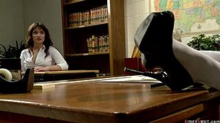 Busty Milf Professor Dominates And Whips Tied Student