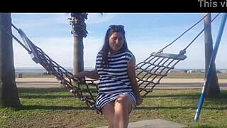 Naked Indian Girl With Big Tits Bent Over On Public Beach