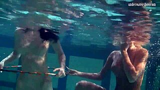 Russian teens Irina and Anna dive into lesbian play