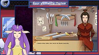 wow, avatar last airbender royal handjob in four elements trainer ep 28!