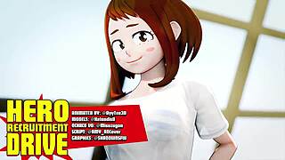 Ochaco uraraka hero recruitment drive in hentai