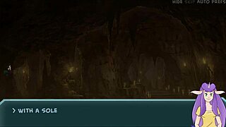 Lara Croft gives blowjob in game!