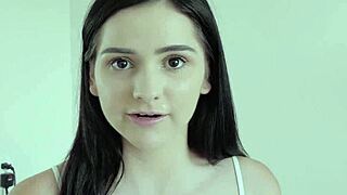 Stepbro Banging Violet Rain's Shaved Pussy Balls Deep