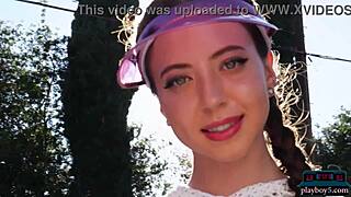 Lauryn Wolfe strips her big ass outdoors for Playboy.