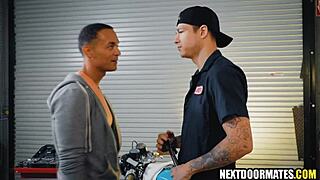 Hung repairman provides special service to client - Jayden Marcos & AJ Sloan