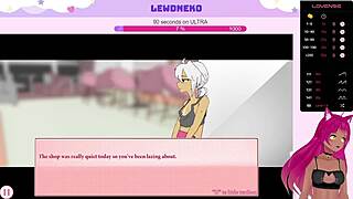 Vtuber LewdNeko engages in cute dating game with femboy characters