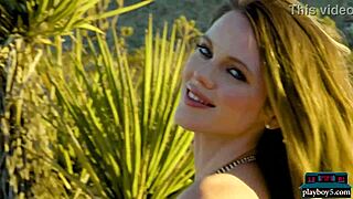 Big natural tits milf blonde ora young performs striptease in the desert