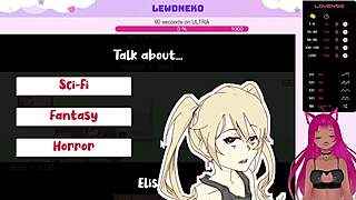 Vtuber LewdNeko engages in cute dating game with femboy characters