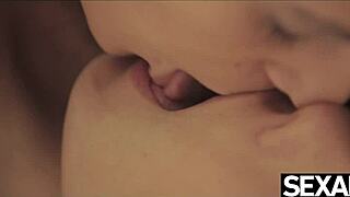 lesbian beauties licking each other to wild climaxes.