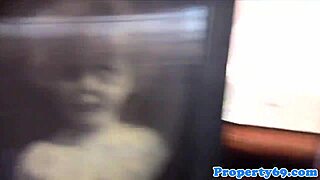 ebony realtor bent over for doggystyle at open house