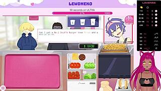 Vtuber LewdNeko engages in cute dating game with femboy characters